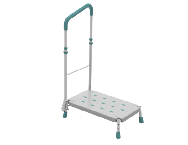 The safe and stable Prima Home Step with a slip resistant wide platform and height adjustable handle